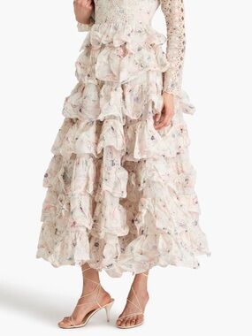 Zimmermann Blush Floral Embroidered Maxi Dress